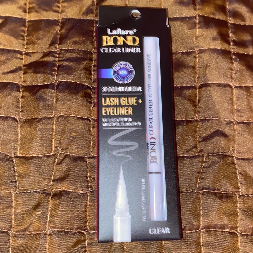 NEW LaFlare BOND  Lear Liner 3D Eyeliner Adhesive LASH GLUE + EYELINER clear